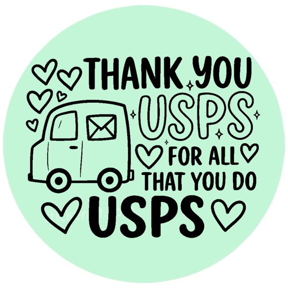 Thank You USPS Stickers for Packages & Envelopes – 2" Round, 15 Colors to Choose - Picture 2 of 15
